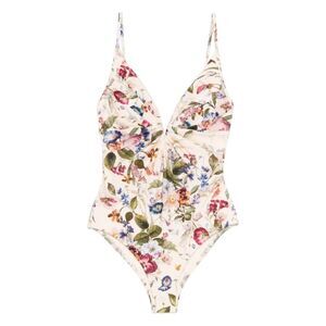Zimmermann Women `Patience` Tuck Plunge One-Piece Swimsuit